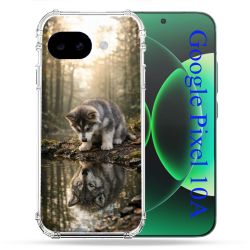 Coque Renforcée Pour Google Pixel 10A Animal Loup Reflet