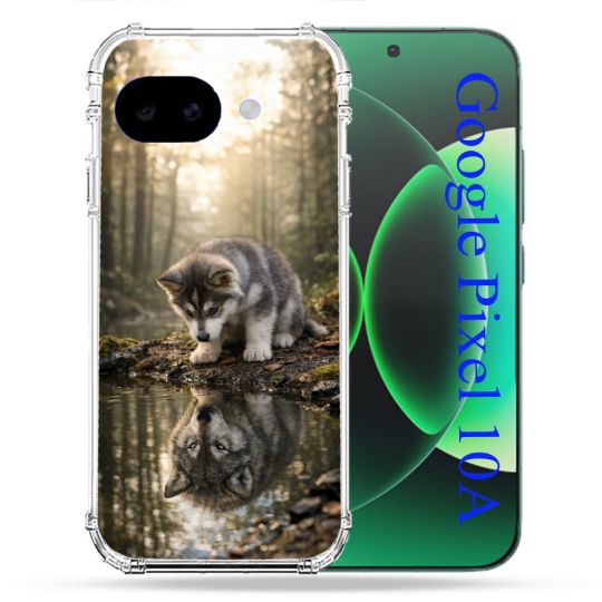 Coque Renforcée Pour Google Pixel 10A Animal Loup Reflet