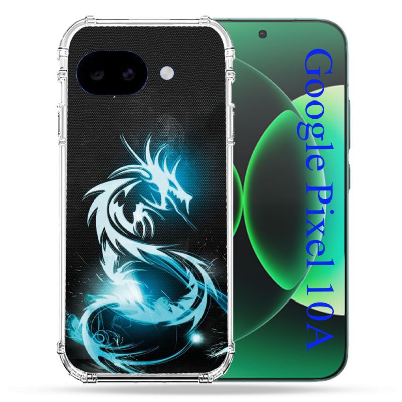 Coque Renforcée Pour Google Pixel 10A Fantastique Dragon Bleu