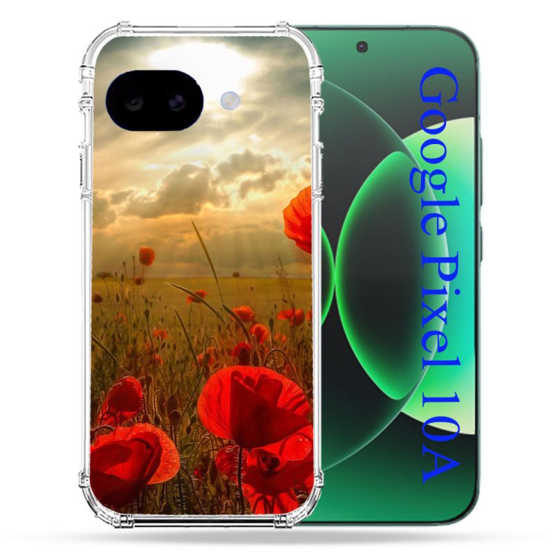 Coque Renforcée Pour Google Pixel 10A Fleur Coquelicot