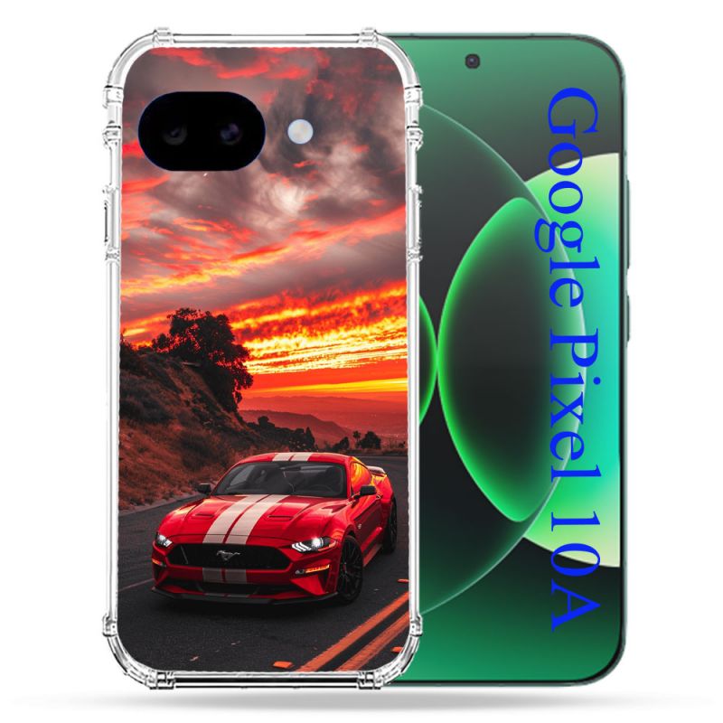 Coque Renforcée Pour Google Pixel 10A Ford Mustang GT500 Rouge