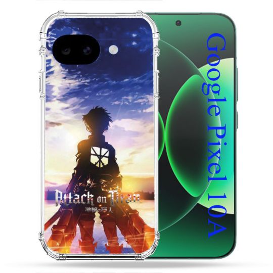Coque Renforcée Pour Google Pixel 10A Manga Attaque Titans Soleil