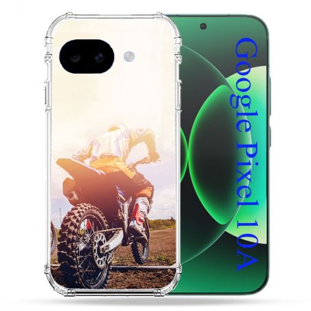 Coque Renforcée Pour Google Pixel 10A Moto Cross Soleil