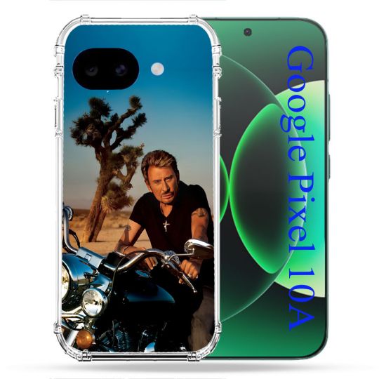 Coque Renforcée Pour Google Pixel 10A Musique Johnny Hallyday Moto