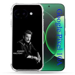 Coque Renforcée Pour Google Pixel 10A Musique Johnny Hallyday Noir