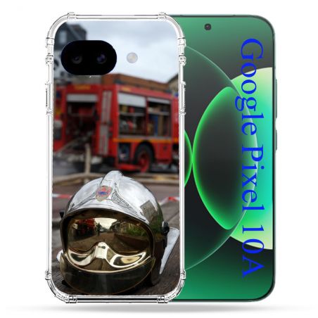 Coque Renforcée Pour Google Pixel 10A Pompier Casque Camion