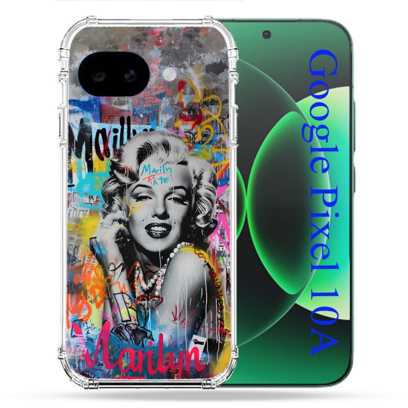 Coque Renforcée Pour Google Pixel 10A Street Art Maryline Monroe