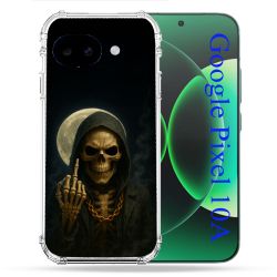 Coque Renforcée Pour Google Pixel 10A Tete de Mort Doigt 2026