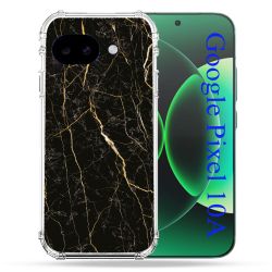 Coque Renforcée Pour Google Pixel 10A Texture Marbre Noir
