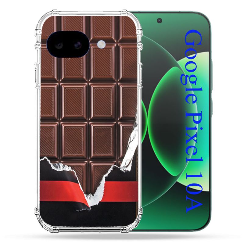Coque Renforcée Pour Google Pixel 10A Texture Trompe Oeil Chocolat