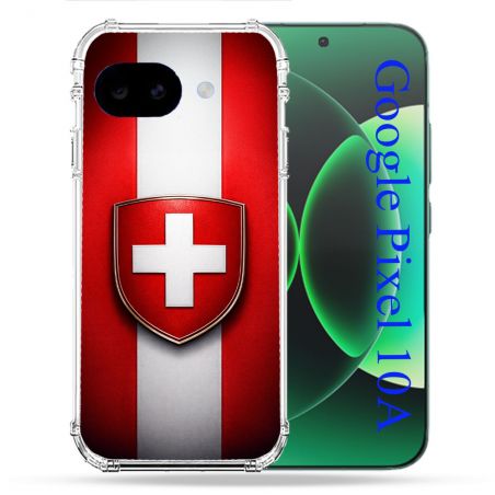 Coque Renforcée Pour Google Pixel 10A Voyage Drapeau Suisse