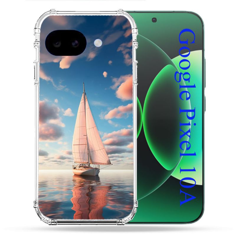 Coque Renforcée Pour Google Pixel 10A Voyage Voilier Reflet