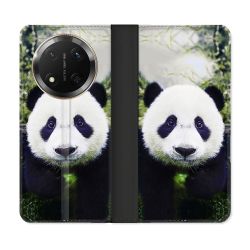 Housse cuir portefeuille Pour Honor Magic 7 Lite 5G Animal Panda Color