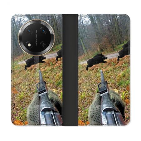 Housse cuir portefeuille Pour Honor Magic 7 Lite 5G Chasse Vision Tir