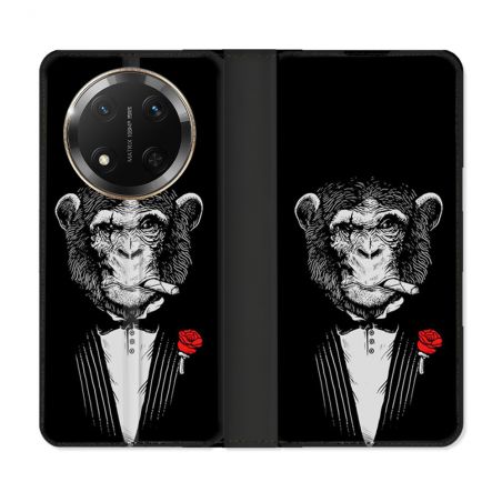 Housse cuir portefeuille Pour Honor Magic 7 Lite 5G Decale Singe Mafia