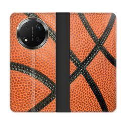 Housse cuir portefeuille Pour Honor Magic 7 Lite 5G Sport Ballon Basket