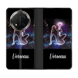 Housse cuir portefeuille Pour Honor Magic 7 Lite 5G Signe Zodiaque 2 Verseau