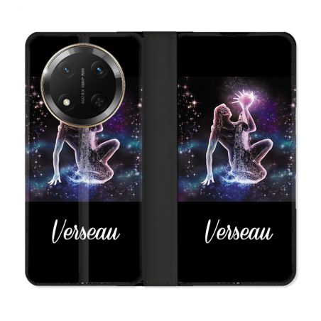 Housse cuir portefeuille Pour Honor Magic 7 Lite 5G Signe Zodiaque 2 Verseau