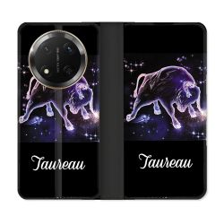 Housse cuir portefeuille Pour Honor Magic 7 Lite 5G Signe Zodiaque 2 Taureau