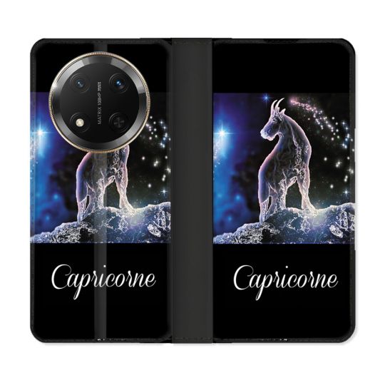 Housse cuir portefeuille Pour Honor Magic 7 Lite 5G Signe Zodiaque 2 Capricorne