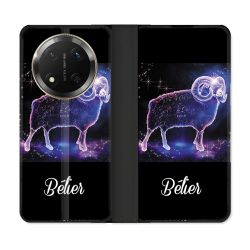 Housse cuir portefeuille Pour Honor Magic 7 Lite 5G Signe Zodiaque 2 Bélier