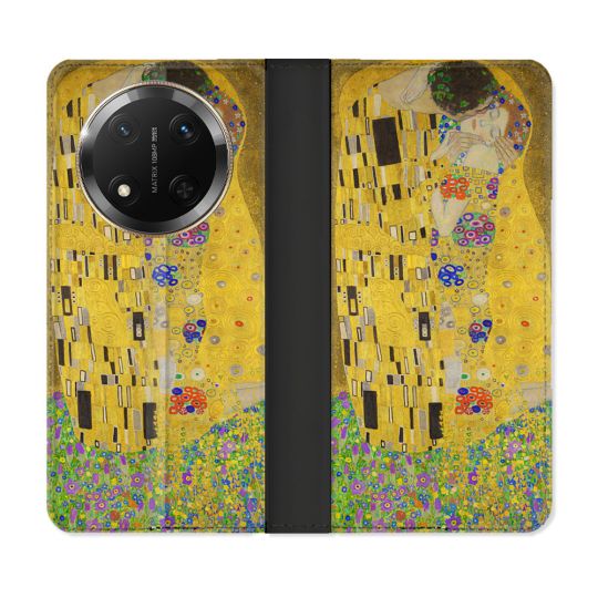 Housse cuir portefeuille Pour Honor Magic 7 Lite 5G Peinture Le Baiser