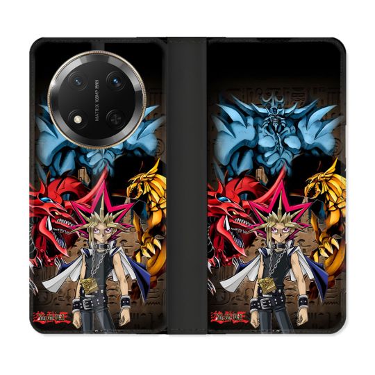 Housse cuir portefeuille Pour Honor Magic 7 Lite 5G Manga Yu Gi Oh