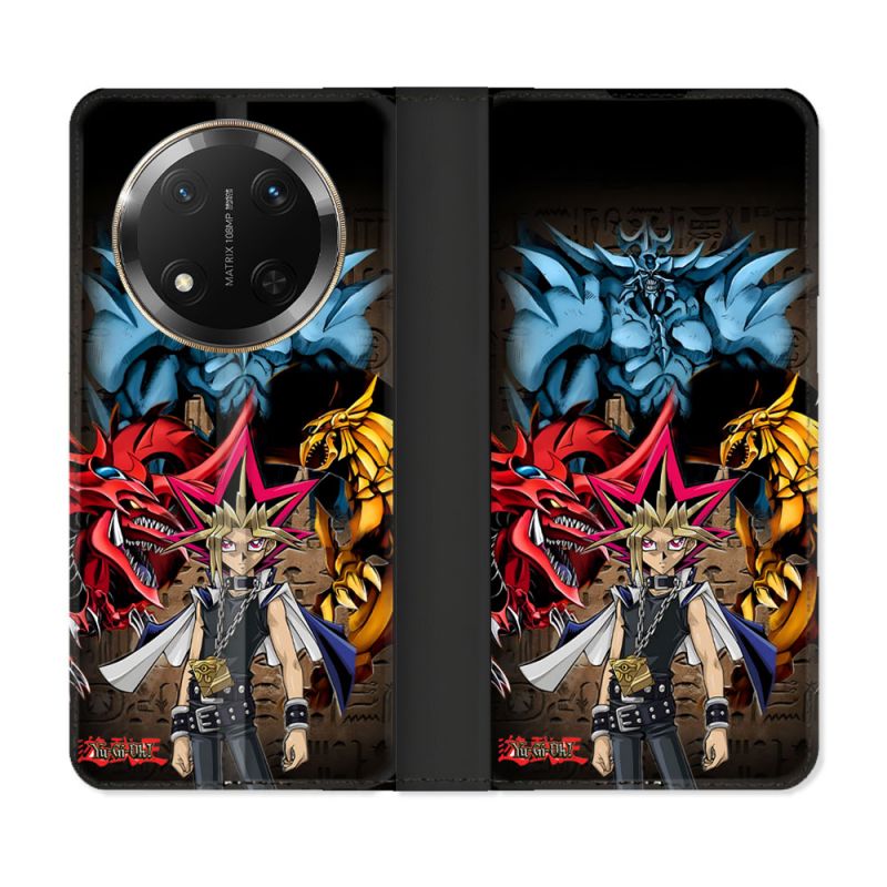 Housse cuir portefeuille Pour Honor Magic 7 Lite 5G Manga Yu Gi Oh