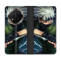 Housse cuir portefeuille Pour Honor Magic 7 Lite 5G Manga Naruto Kakashi