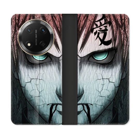 Housse cuir portefeuille Pour Honor Magic 7 Lite 5G Manga Naruto Gaara