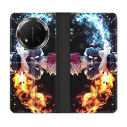 Housse cuir portefeuille Pour Honor Magic 7 Lite 5G Manga My Hero Academia Shoto