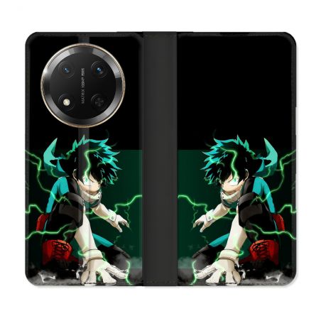 Housse cuir portefeuille Pour Honor Magic 7 Lite 5G Manga My Hero Academia Deku