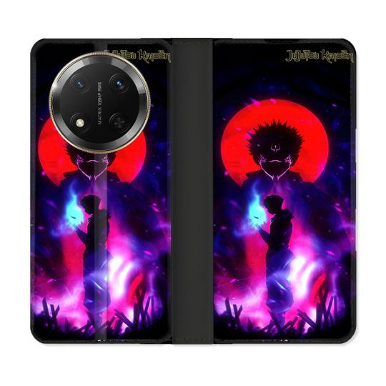 Housse cuir portefeuille Pour Honor Magic 7 Lite 5G Manga Jujutsu Kaisen Itadori Sukuna