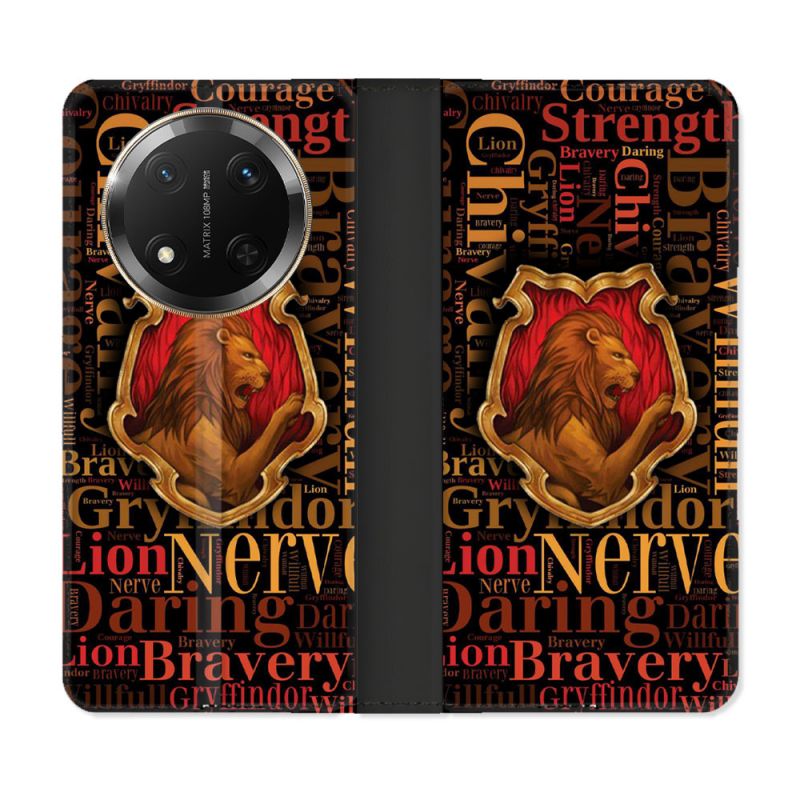 Housse cuir portefeuille Pour Honor Magic 7 Lite 5G Harry Potter Griffondor