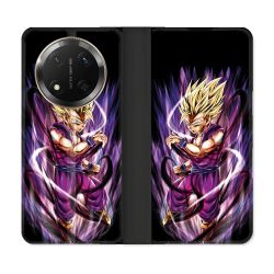 Housse cuir portefeuille Pour Honor Magic 7 Lite 5G Manga Dragon Ball Sangohan Violet
