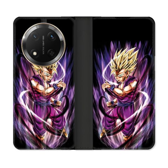 Housse cuir portefeuille Pour Honor Magic 7 Lite 5G Manga Dragon Ball Sangohan Violet