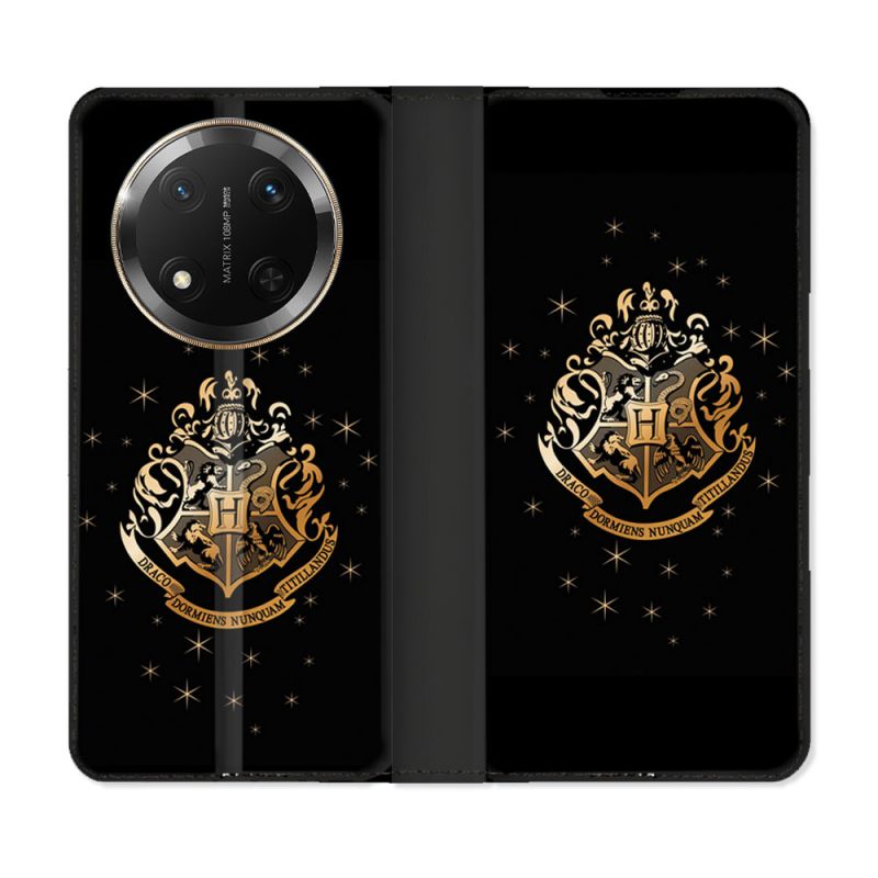 Housse cuir portefeuille Pour Honor Magic 7 Lite 5G Harry Potter Poudlard