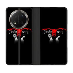 Housse cuir portefeuille Pour Honor Magic 7 Lite 5G Manga Death Note Noir