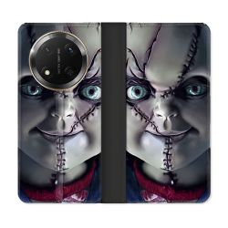 Housse cuir portefeuille Pour Honor Magic 7 Lite 5G Horreur Chucky Cicatrice