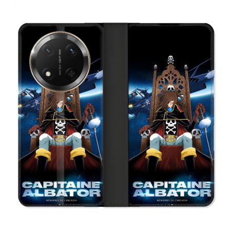 Housse cuir portefeuille Pour Honor Magic 7 Lite 5G Manga Capitaine Albator