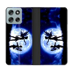 Housse cuir portefeuille Pour Motorola G56 5G Fantastique Fee Lune