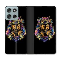 Housse cuir portefeuille Pour Motorola G56 5G Harry Potter Hogwarts