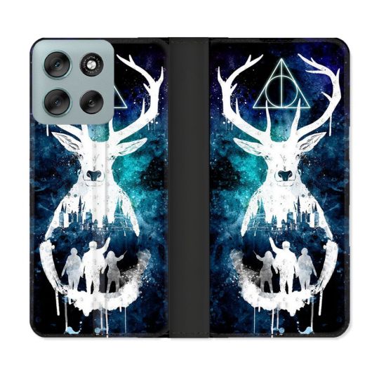 Housse cuir portefeuille Pour Motorola G56 5G Harry Potter Patronome