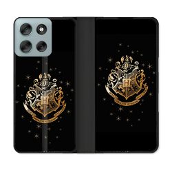 Housse cuir portefeuille Pour Motorola G56 5G Harry Potter Poudlard