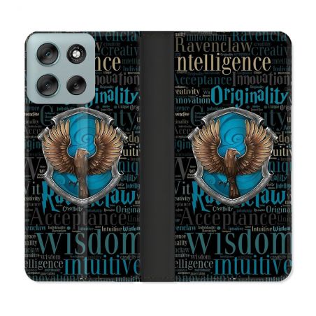 Housse cuir portefeuille Pour Motorola G56 5G Harry Potter Serdaigle