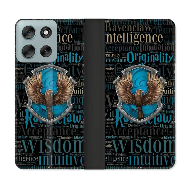 Housse cuir portefeuille Pour Motorola G56 5G Harry Potter Serdaigle