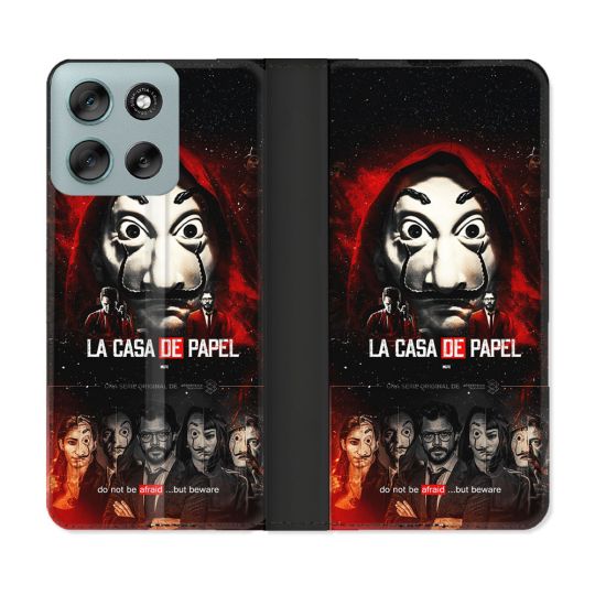Housse cuir portefeuille Pour Motorola G56 5G La Casa De Papel
