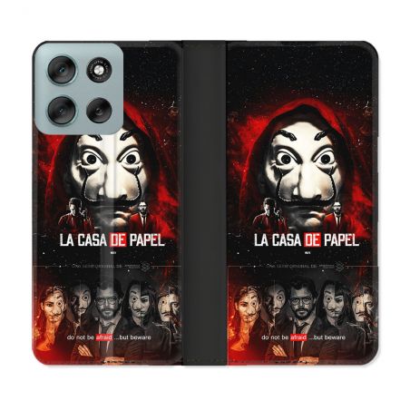 Housse cuir portefeuille Pour Motorola G56 5G La Casa De Papel