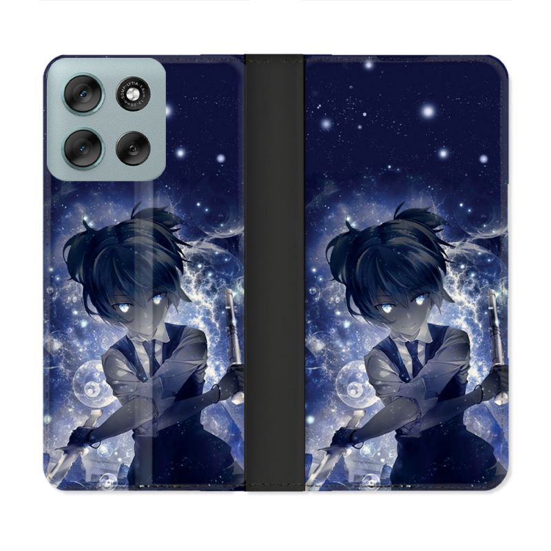 Housse cuir portefeuille Pour Motorola G56 5G Manga Assassination Classroom Nagisa