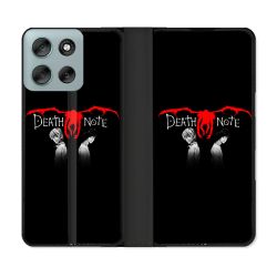 Housse cuir portefeuille Pour Motorola G56 5G Manga Death Note Noir